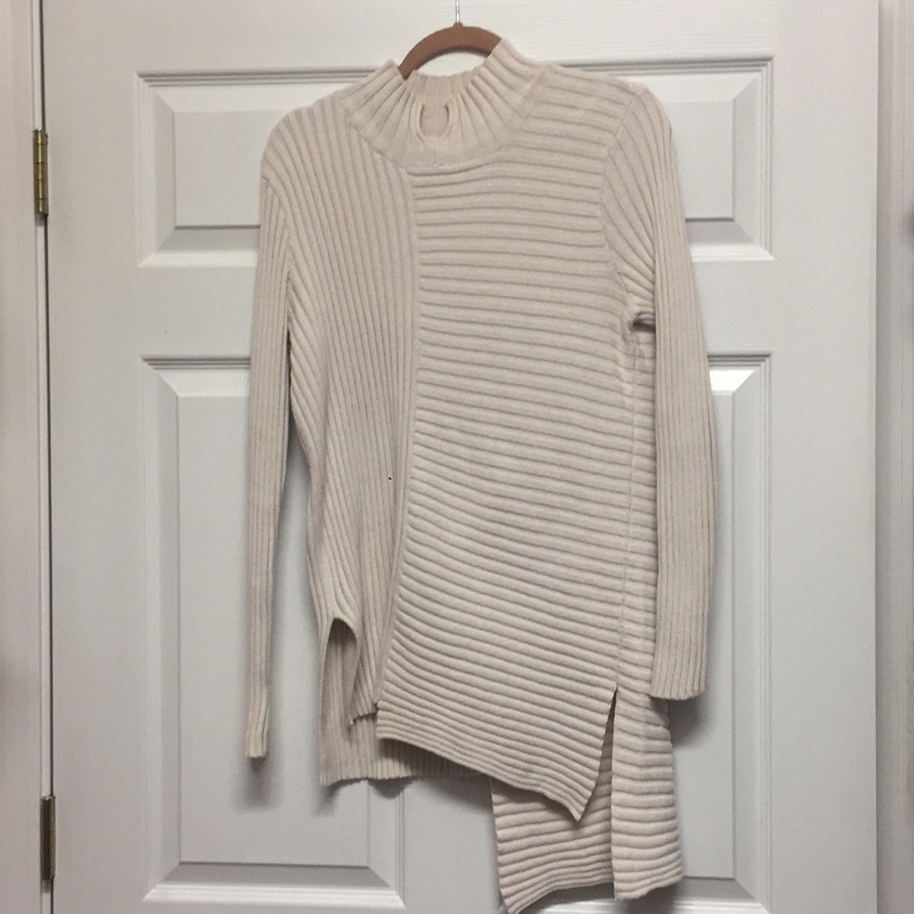 Long off white sweater